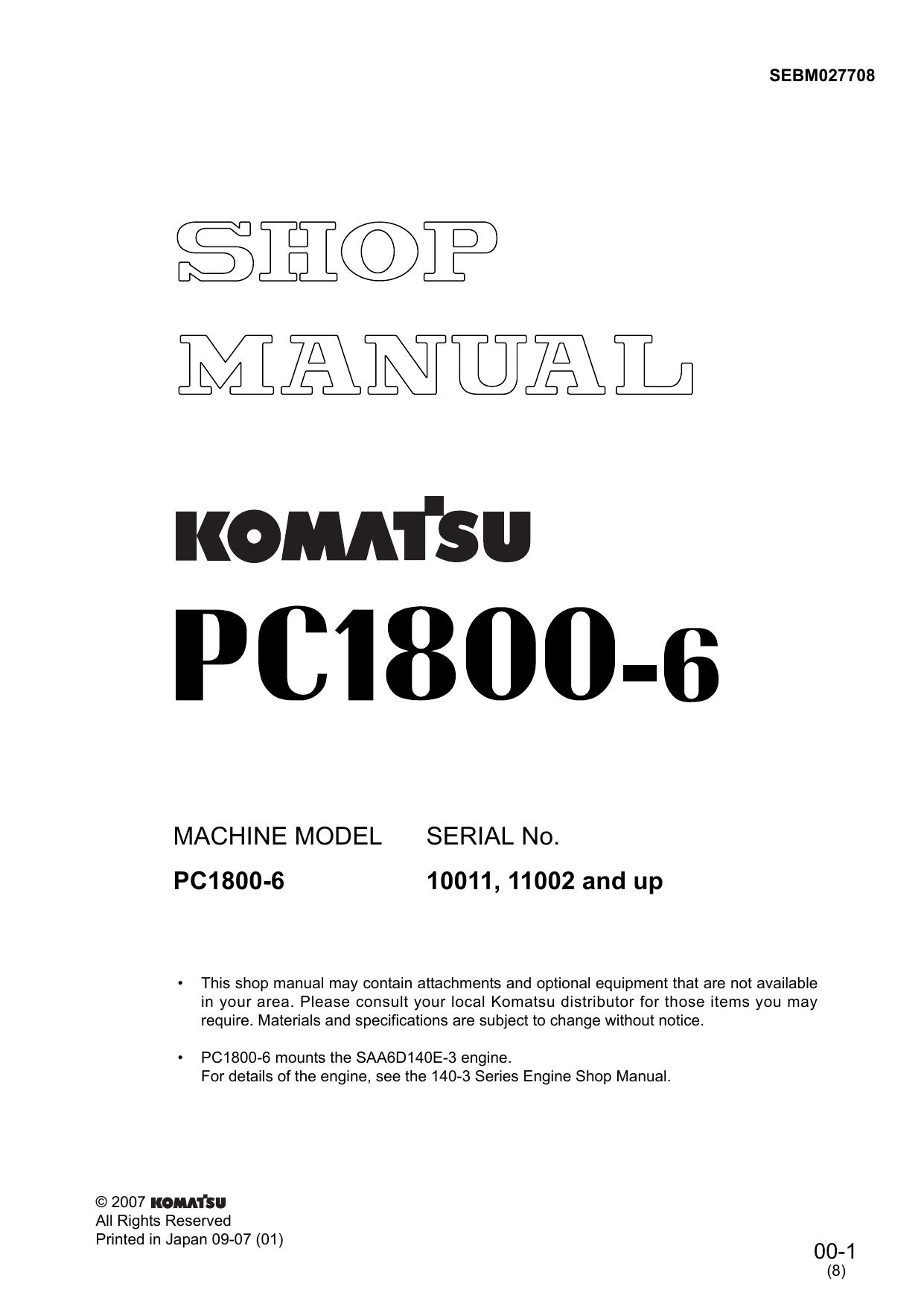 PC1800-6  Shop Manual